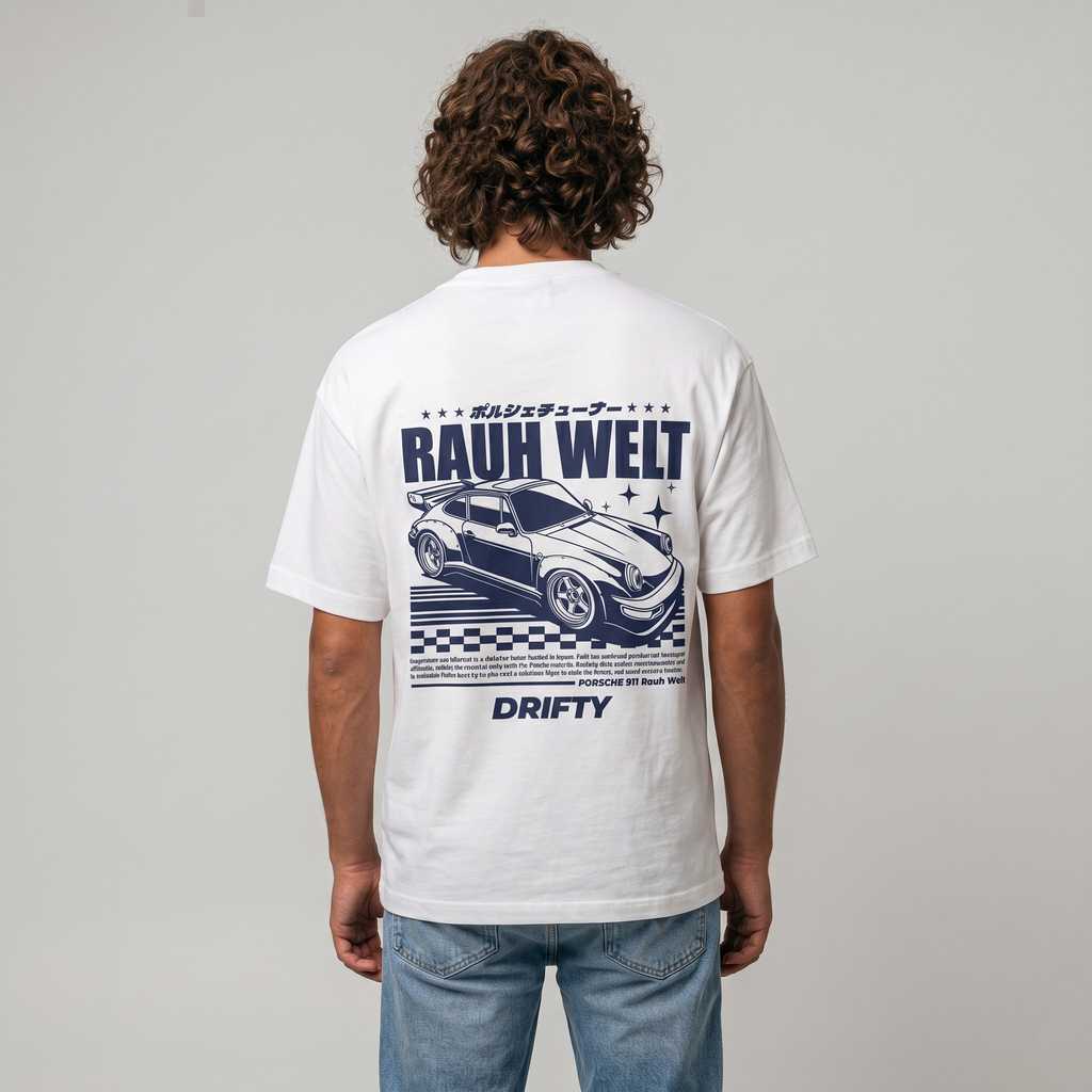 Rauh Welt Porsche Racing Graphic Tee — Vintage JDM Car Shirt