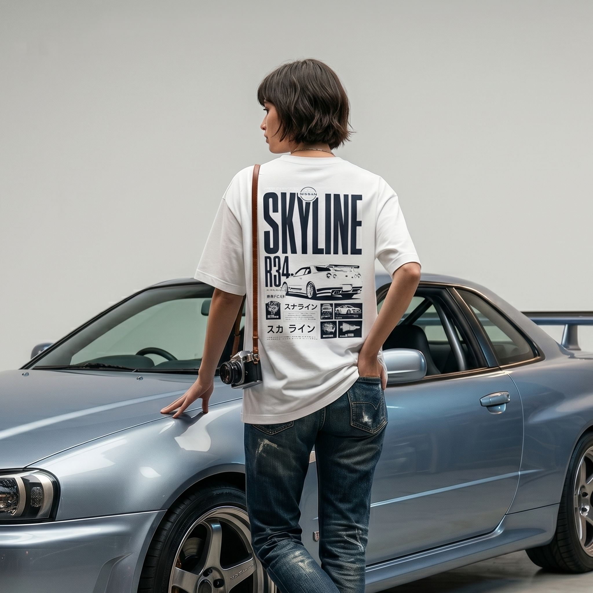 Skyline R34 Graphic Tee — JDM Car Lover Shirt