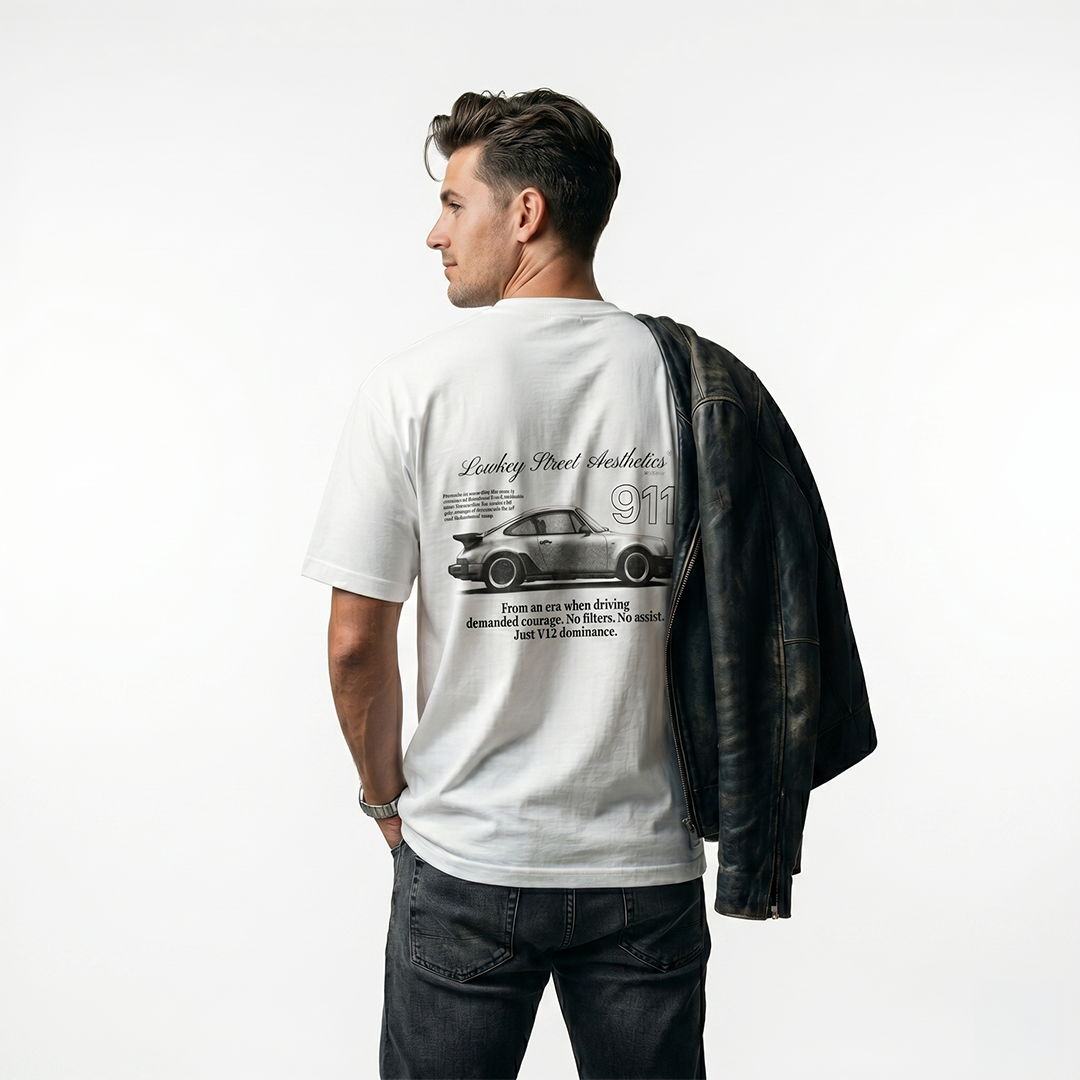 Porsche 911 Vintage Side-Profile Tee — "Lowkey Street Aesthetics"