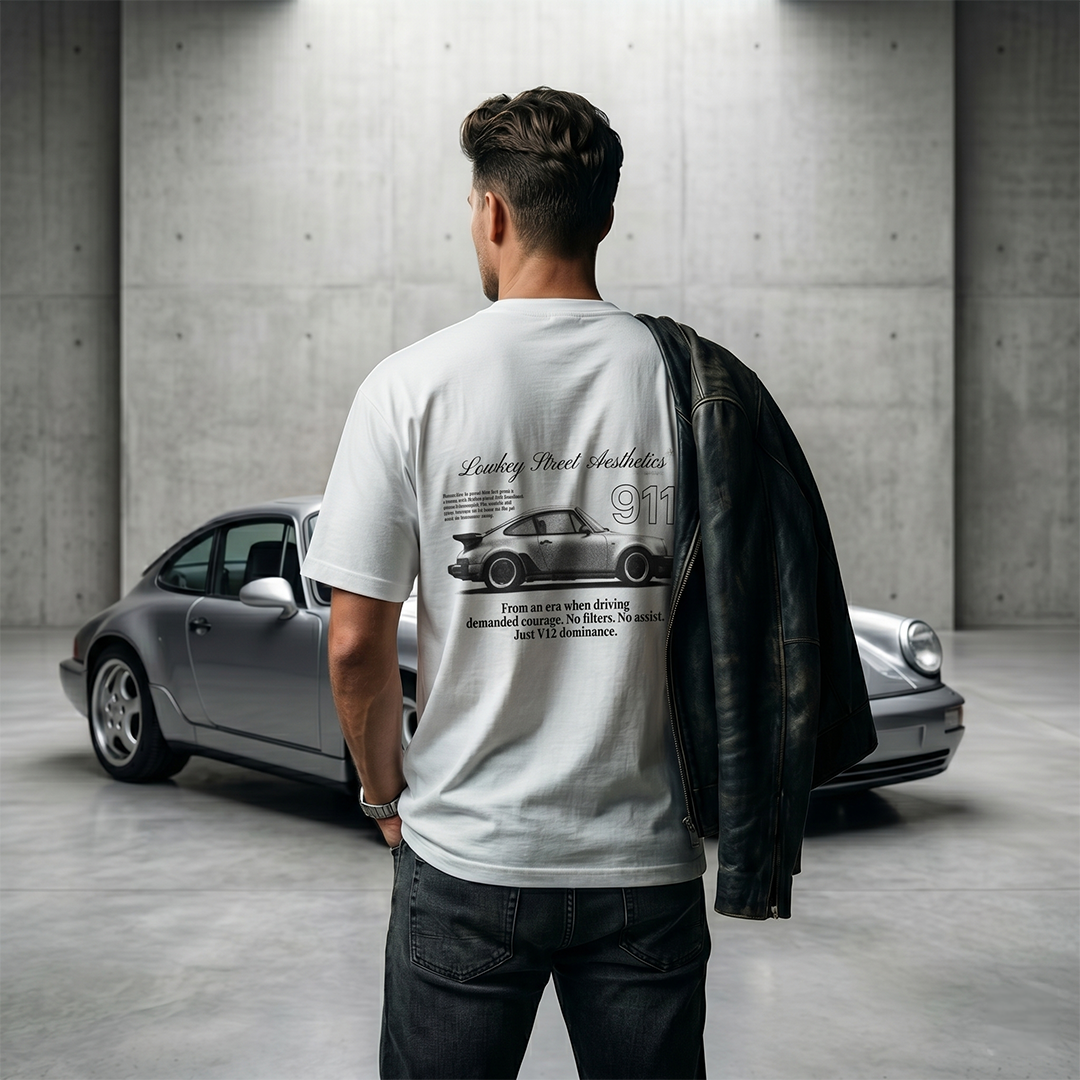 Porsche 911 Vintage Side-Profile Tee — "Lowkey Street Aesthetics"